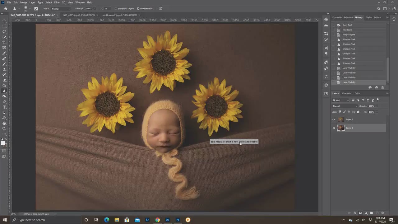 Sunflower Newborn Digital Backdrop, Under the Covers Newborn Digital Background, PNG Replace the Face Baby Digital Background for Photoshop