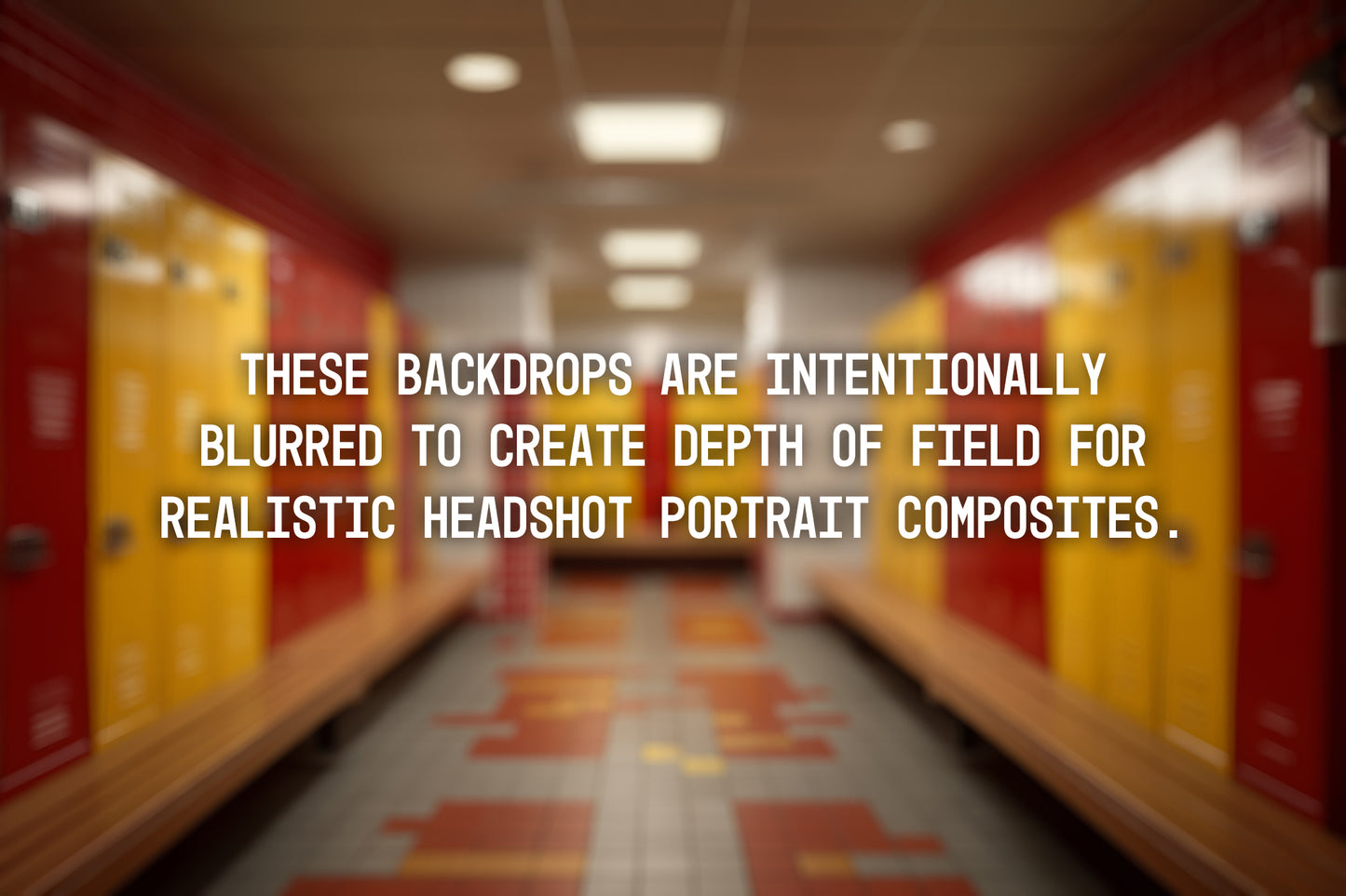Blurred Locker Room Digital Backdrops