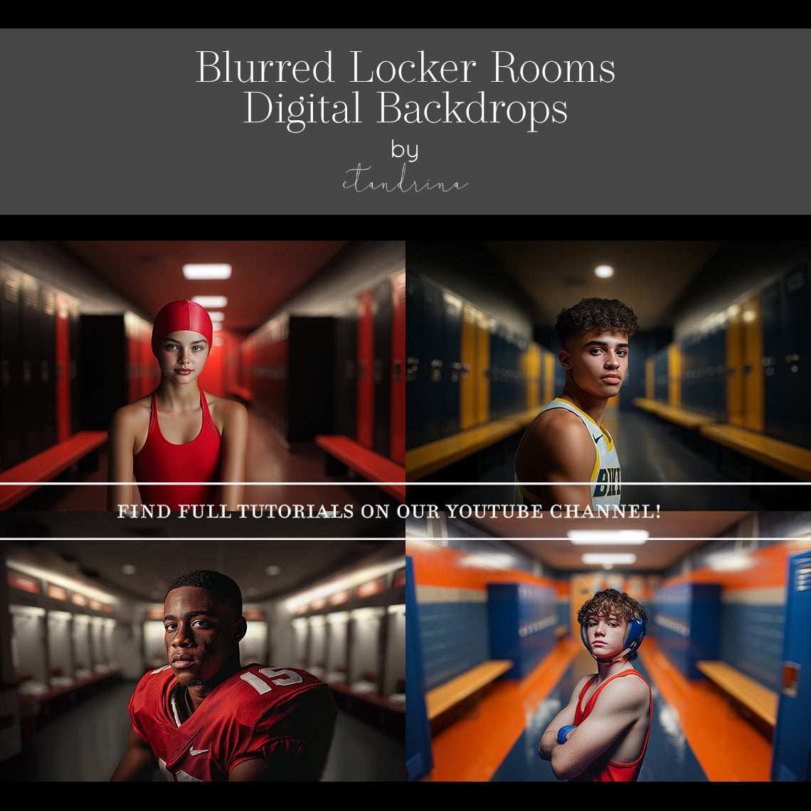 Blurred Locker Room Digital Backdrops