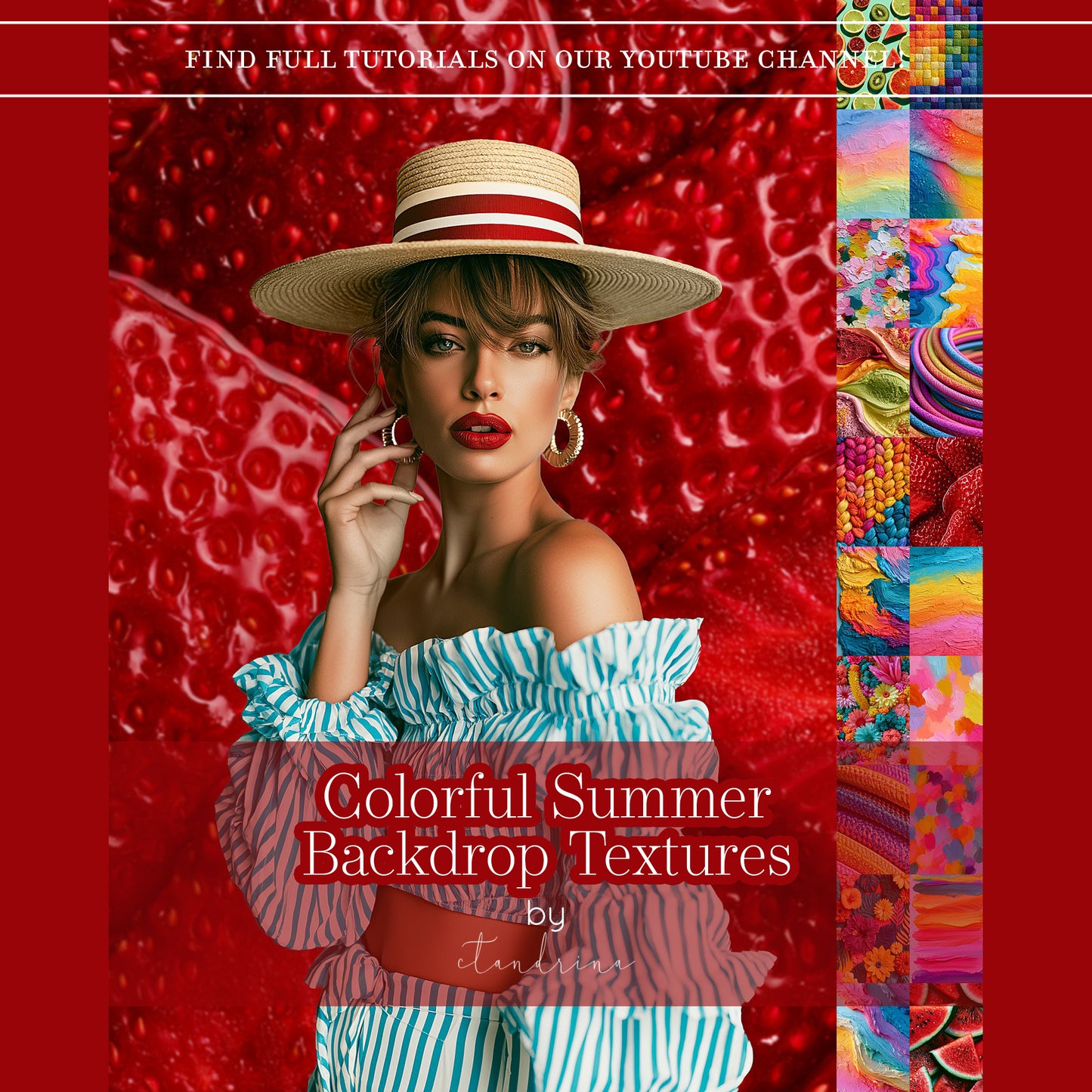 Colorful Summer Digital Backdrop Textures