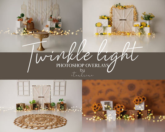 Twinkle Light Overlays for Photoshop COLLECTION ONE