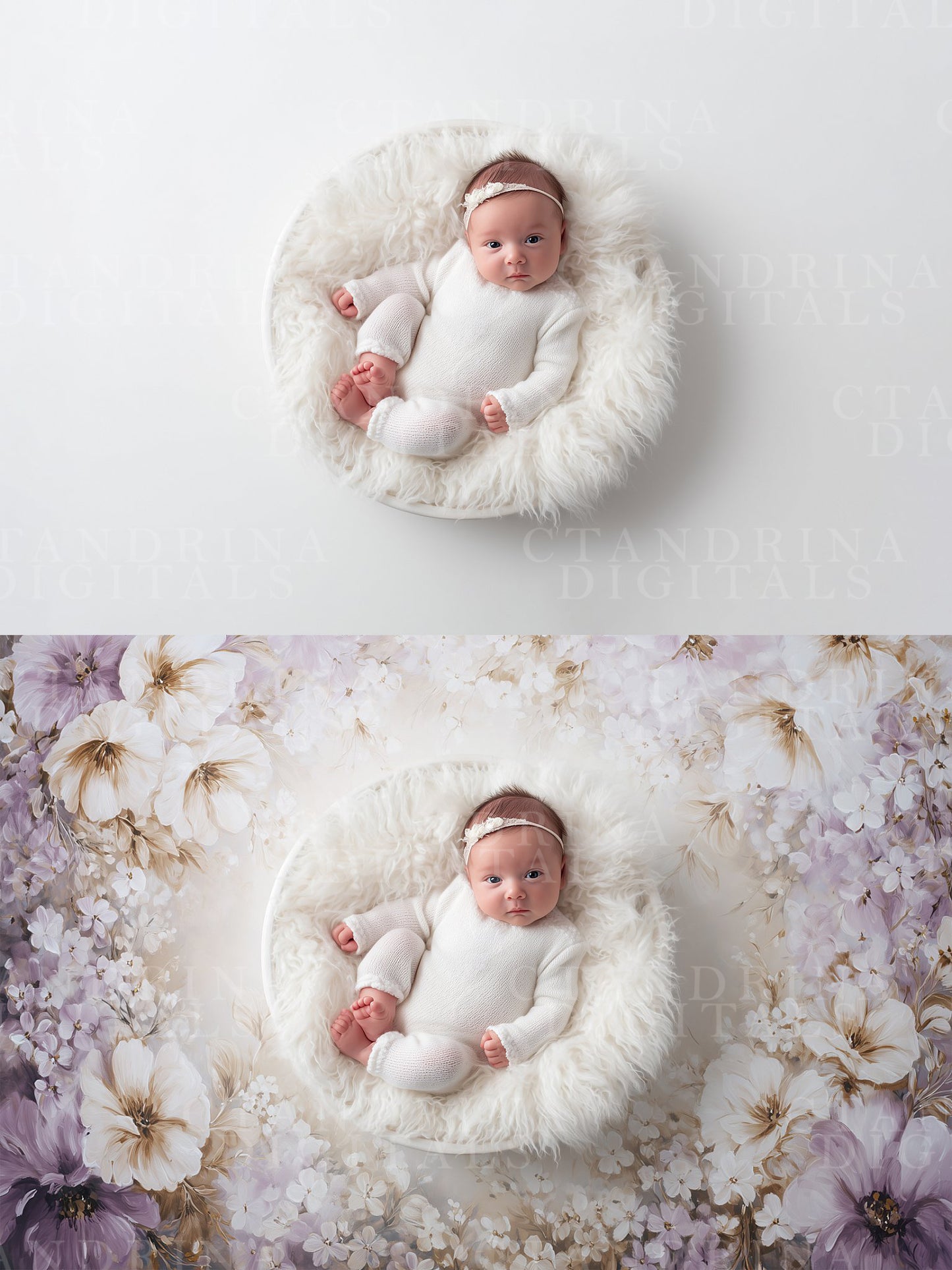 Petite Newborn Digital Backdrops | Spring Floral Collection