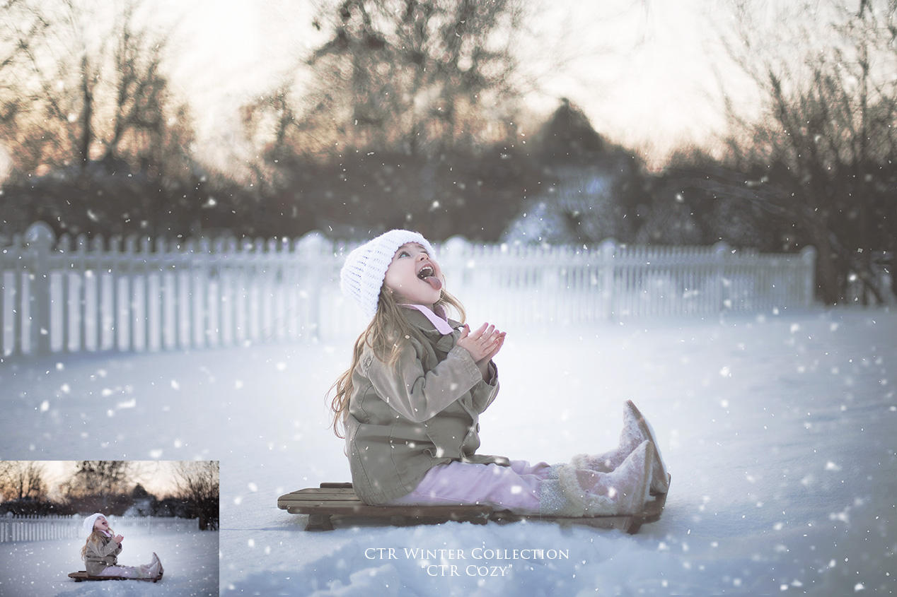 Winter Photoshop Actions, CTR Frozen Collection, Winter Inspired Actions, Winter Color for Photos, Crisp and Matte Actions - Set of 10