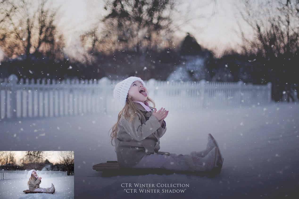 Winter Photoshop Actions, CTR Frozen Collection, Winter Inspired Actions, Winter Color for Photos, Crisp and Matte Actions - Set of 10