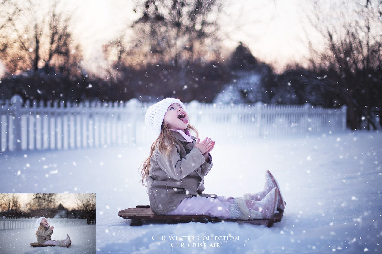 Winter Photoshop Actions, CTR Frozen Collection, Winter Inspired Actions, Winter Color for Photos, Crisp and Matte Actions - Set of 10