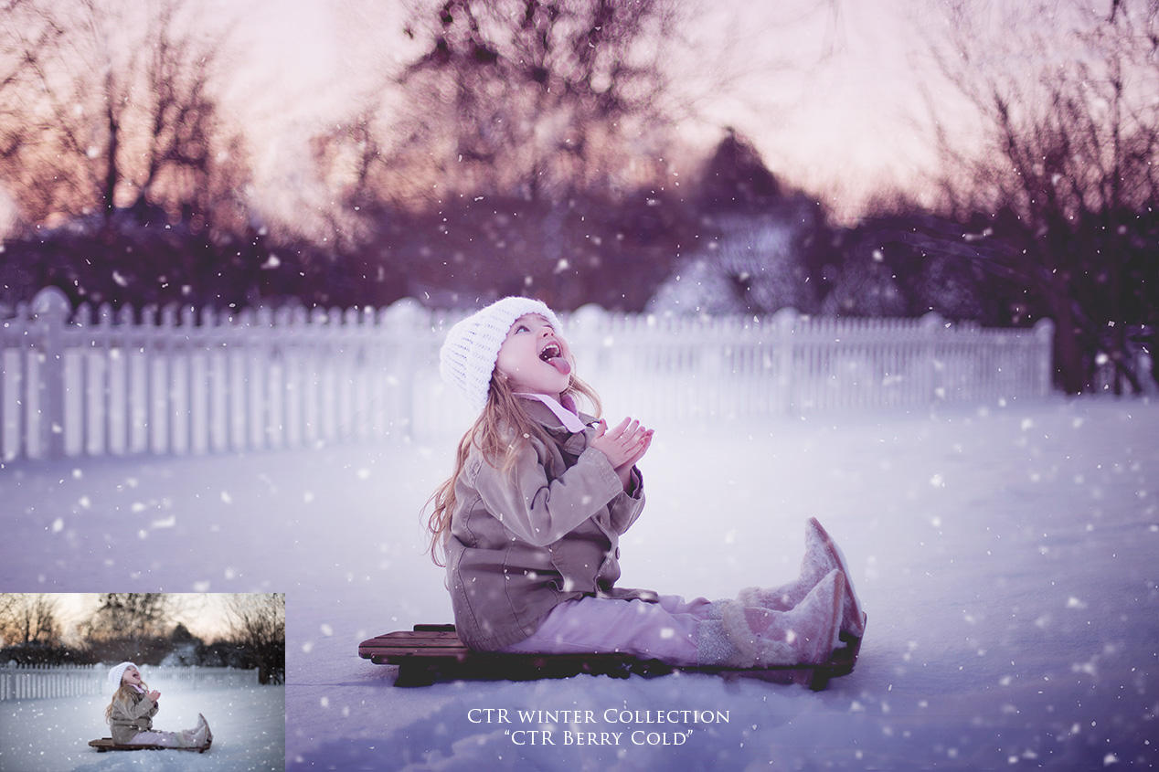 Winter Photoshop Actions, CTR Frozen Collection, Winter Inspired Actions, Winter Color for Photos, Crisp and Matte Actions - Set of 10