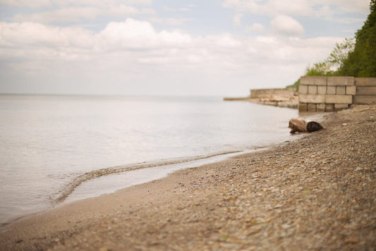 Lake Digital Background, Rocky Peninsula, Pebble Beach, Relaxing Digital Backdrop, Digital Backgrounds for Photoshop!