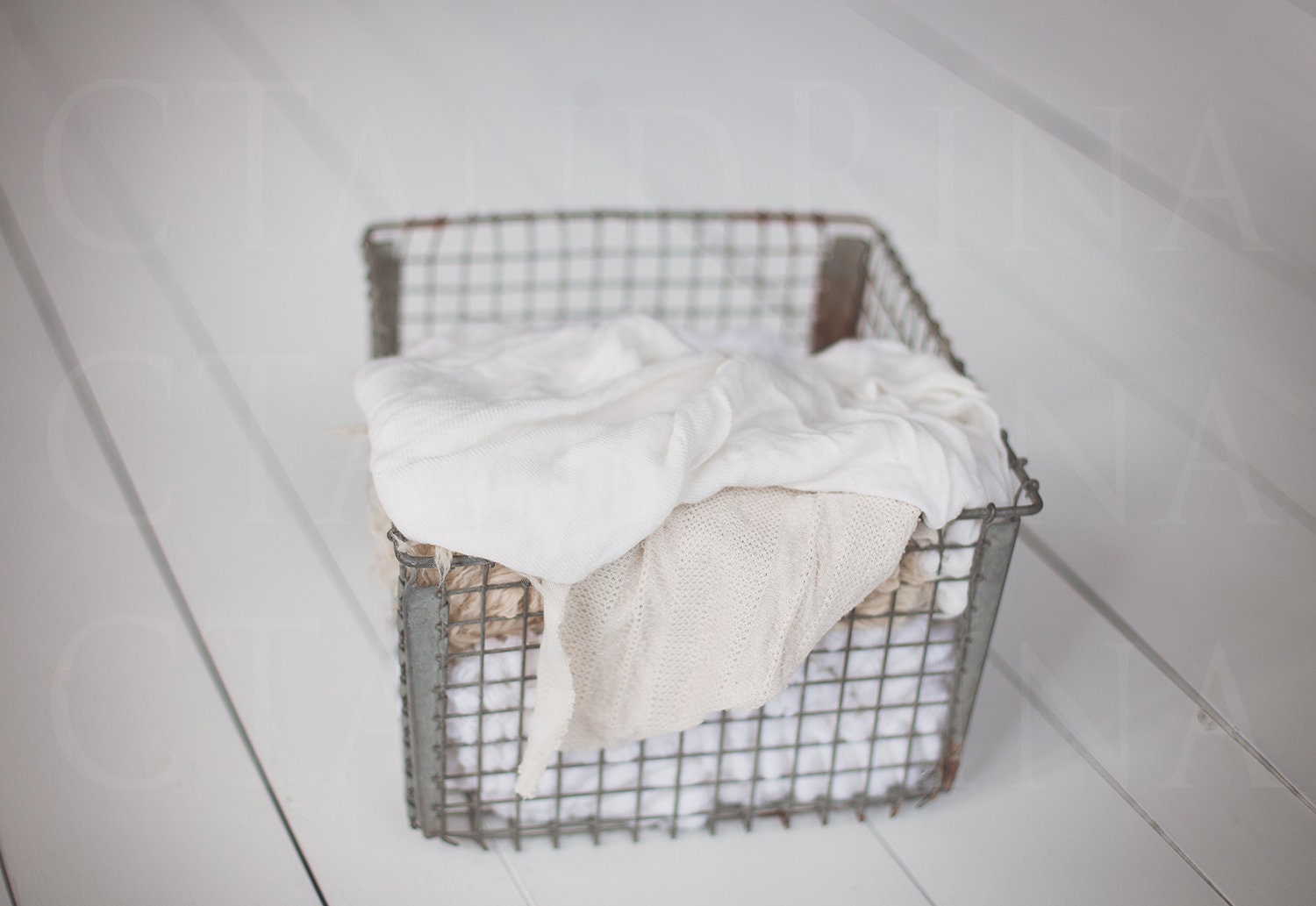 Newborn Vintage Locker Basket Digital Backdrop, Cream and White Newborn Backdrop, Neutral Digital Background, Digital Backdrop for Photoshop