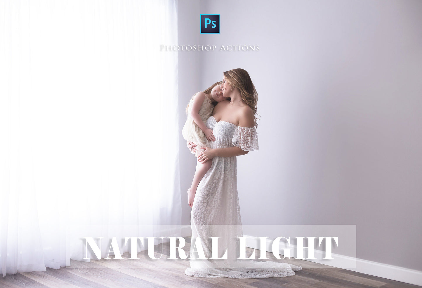 Natural Light Photoshop Actions, Bright & Airy Photoshop Actions Set, Brighten and Lighten Actions, Add Light Workflow Actions for Photoshop