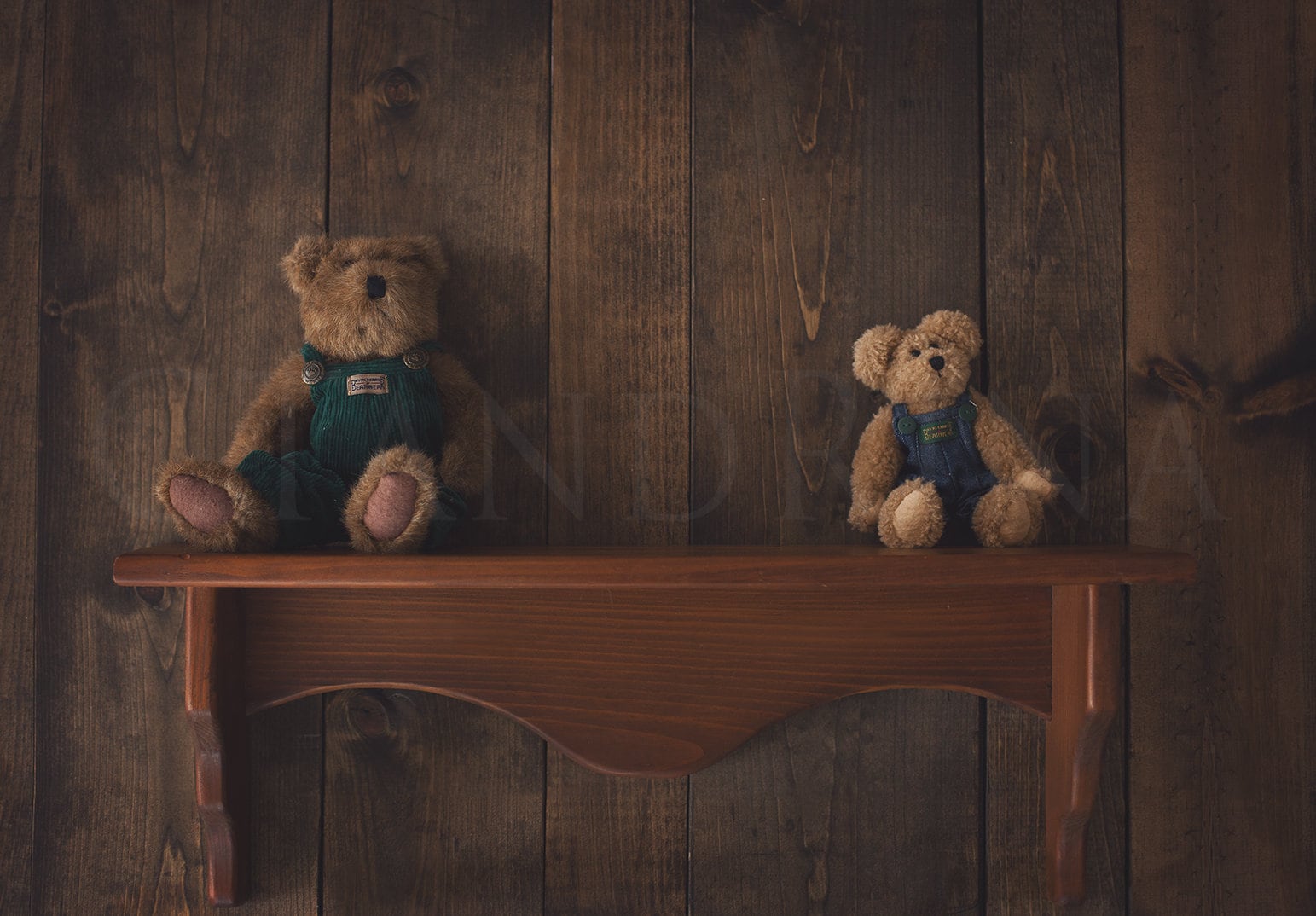 Bears on Shelf Newborn Digital Backdrop, Vintage Teddy Bears on Shelf Image, Newborn Composite Image, Newborn Digitals for Photoshop