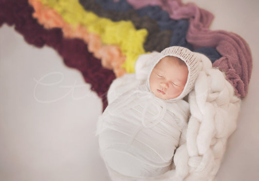 Rainbow Baby Digital Backdrop, Newborn Composite Digital, Newborn Rainbow Transparent Background, PNG Newborn Backdrop for Photoshop