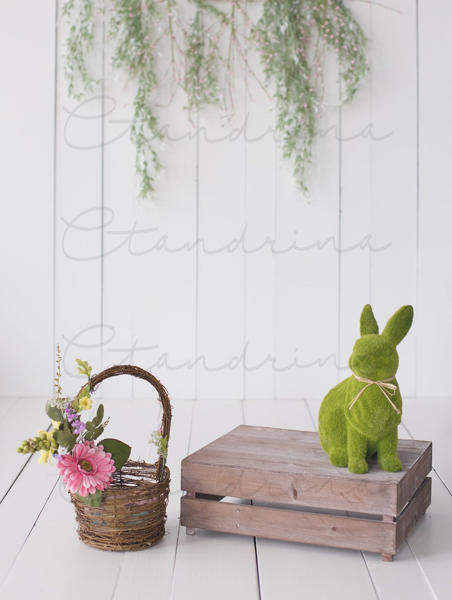 Easter Digital Backdrop, Spring Digital Background, White Wood in Studio Digital Image, Spring and Easter Mini Session Digital for Photoshop