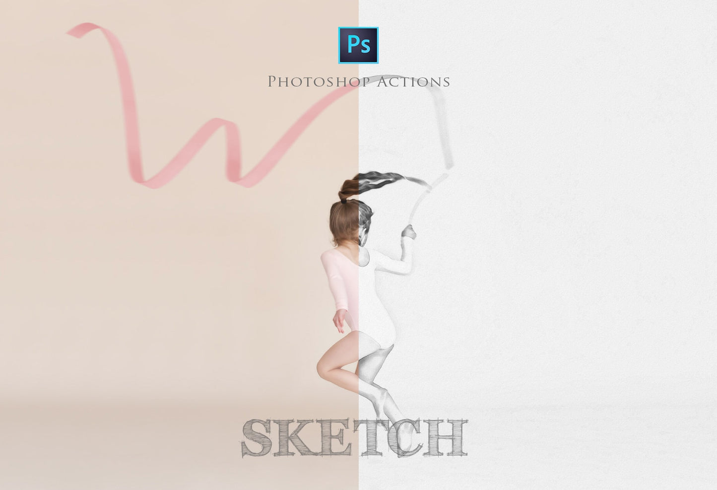 Sketch Photoshop Action, Turn Photos into Drawings, Photos into Sketch Artwork, Artistic Photoshop Action, Pencil Sketch, Charcoal Sketch