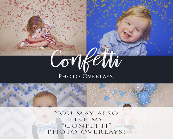 Glitter Confetti Overlays, Digital Glitter Confetti, Colorful Falling Glitter Confetti, Fun Glitter Overlays for Photoshop & More!