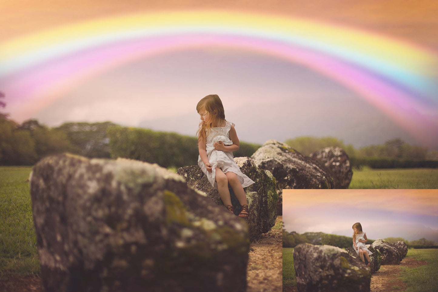 20 Rainbow Overlays, Magical Overlays, Rainbows for Photography, Spring Overlays, Sky Overlays, Digital Rainbows for Photoshop