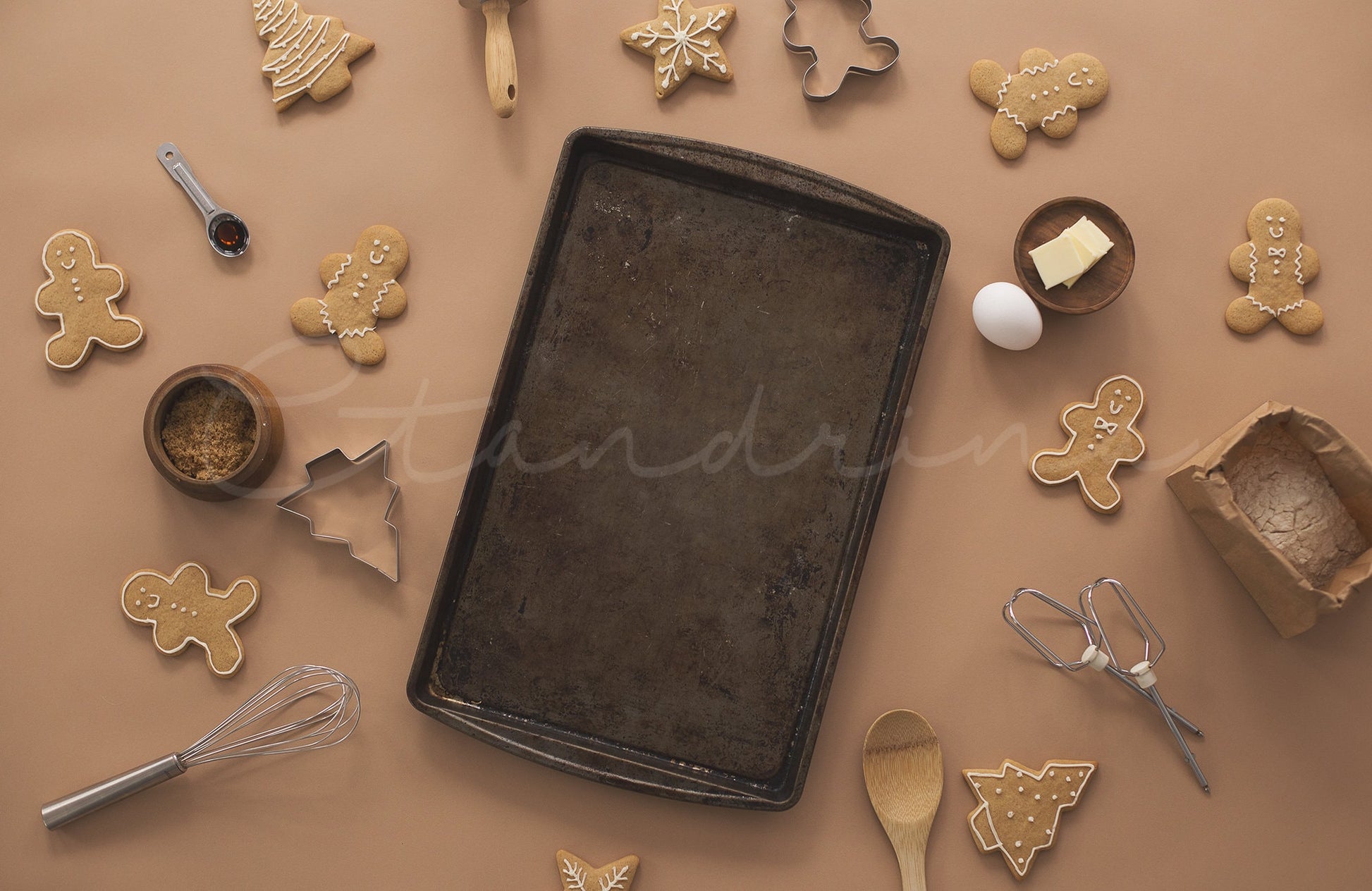 Baking Cookies Newborn Digital Backdrop, Christmas Cookies Backdrop, Gingerbread Cookies Background, Newborn Holiday Backdrop for Photoshop