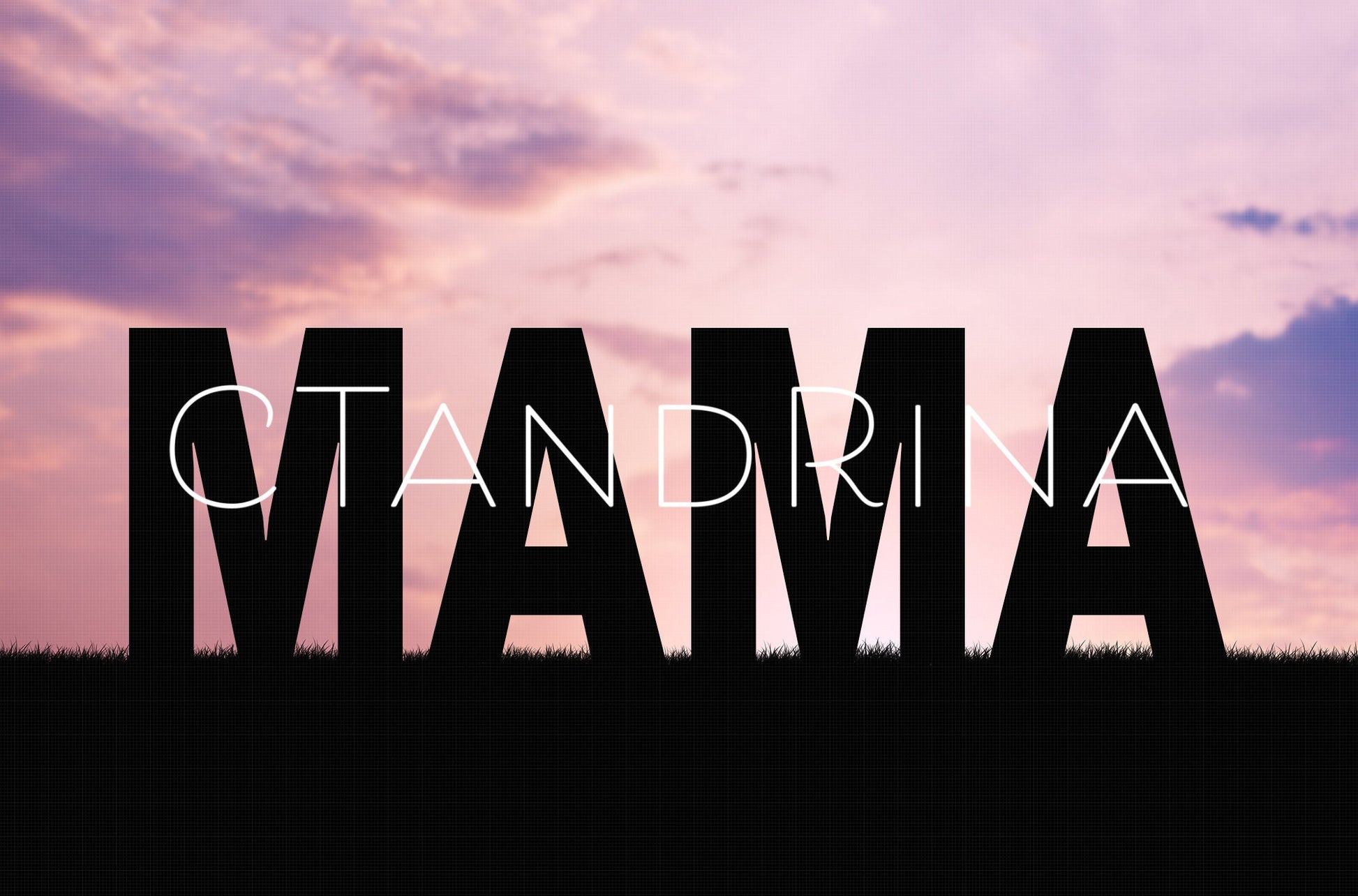 MAMA Sunset Silhouette Digital Backdrop, Mother's Day Silhouette Background, Word Digital Backdrops, Silhouette Backdrop for Photoshop