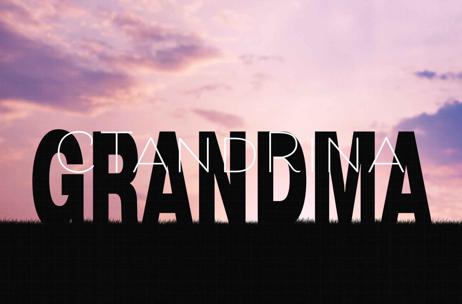 Grandma Sunset Silhouette Digital Backdrop, Mother's Day Silhouette Background, Grandmother Digital Backdrop, Silhouette Photoshop Backdrop