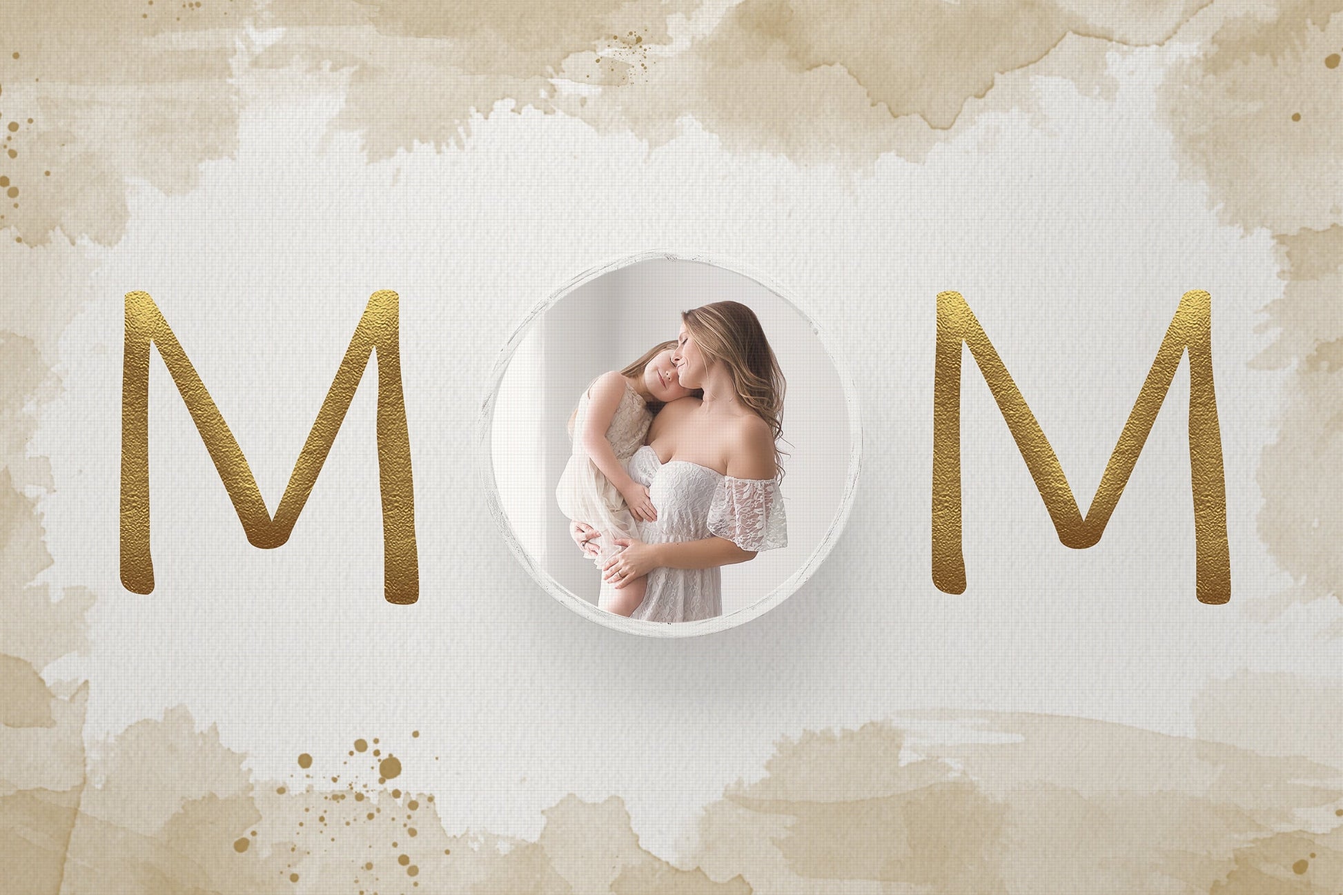 Mom Photo Templates, Watercolor Cards, Custom Mother's Day Card, Mother's Day Photo Overlays, Mother's Day .PNG Templates for Photoshop