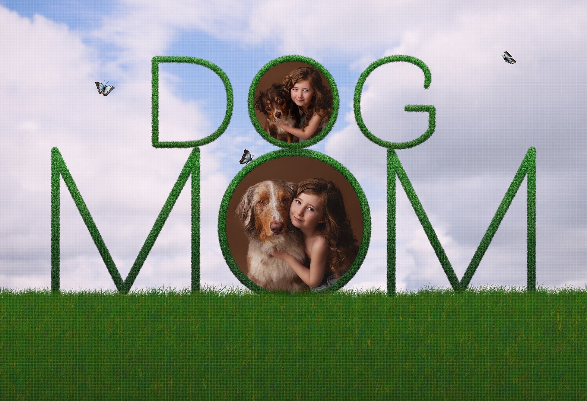 Mother's Day Digital Background, Dog Mom Photo Template, Spring Digital Backdrop, Dog Mom Backdrop, .PSD Templates for Photoshop