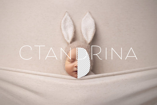 Bunny Under Covers Newborn Digital Backdrop, Replace the Face Background, Spring Digital Backdrop, Bunny Digital Backgrounds for Photoshop