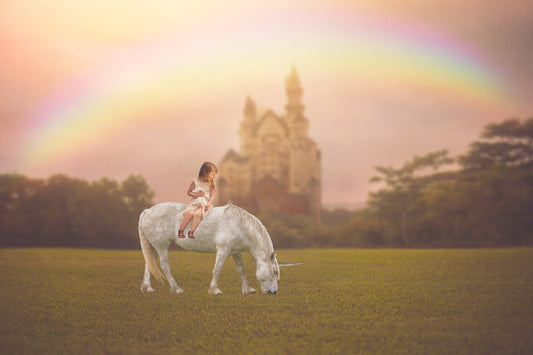 Unicorn Digital Background, Castle Digital Background, Fantasy Digital Backgrounds, Dreamy Digital Backdrops for Photoshop