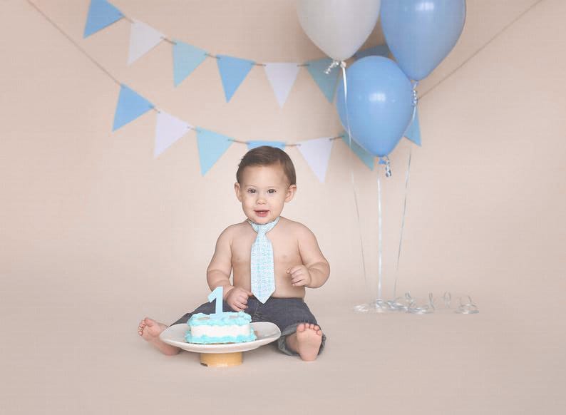 Blue Banner and Balloon Digital Backdrop, Smash Cake Digital Backdrop, Boy Birthday Digital Backdrop, Digital Backdrops for Photoshop!