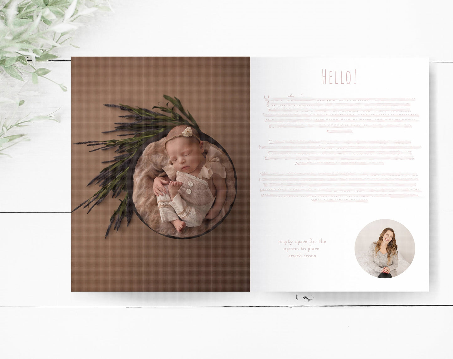 Newborn Session Guide Templates, .PSD Layered Photoshop Files, Newborn Welcome Guide, Newborn Prep Guide Templates for Photoshop