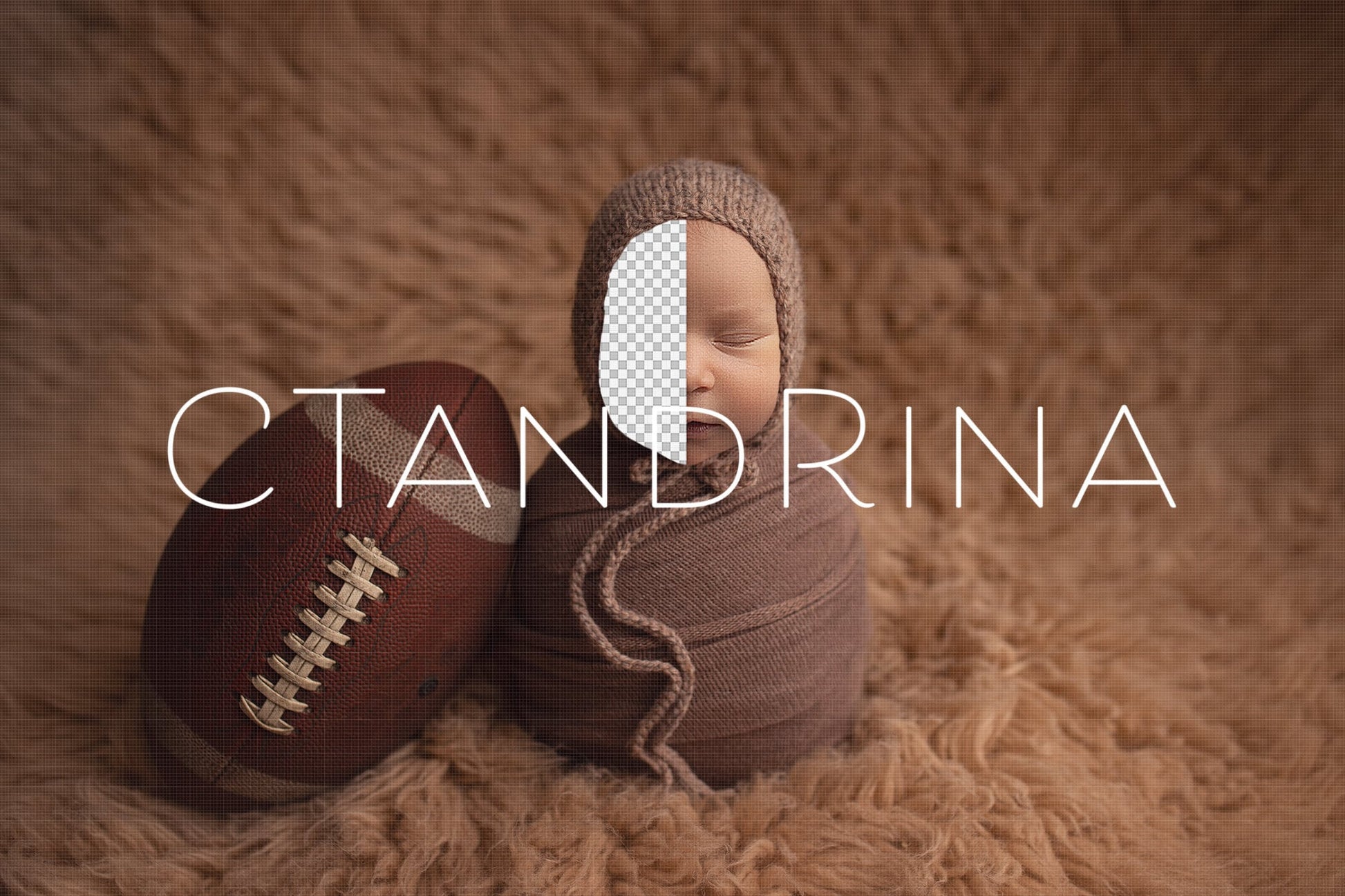 Football Newborn Digital Backdrop, Brown Potato Pose Newborn Digital Background, PNG Replace the Face Newborn Backdrop for Photoshop