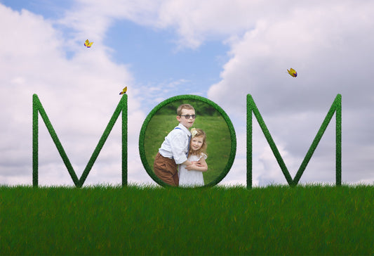 Mother's Day Digital Background, Mom Photo Template, Spring Digital Backdrop, Mom Digital Backdrop, .PSD Templates for Photoshop