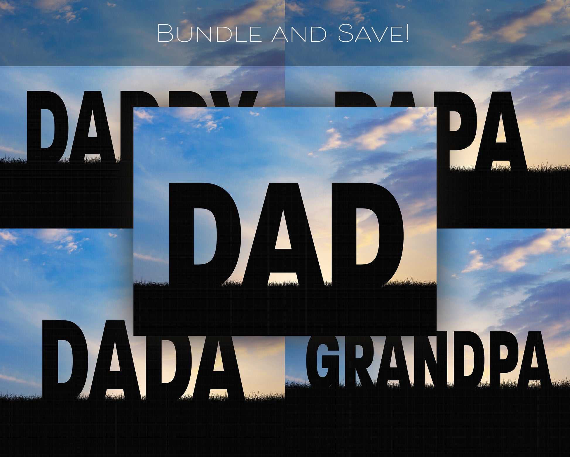 Dad and Grandpa Silhouette Digital Backdrop Bundle Pack, Father's Day Digital Backdrops, Father's Day Digital Backgrounds for Photoshop