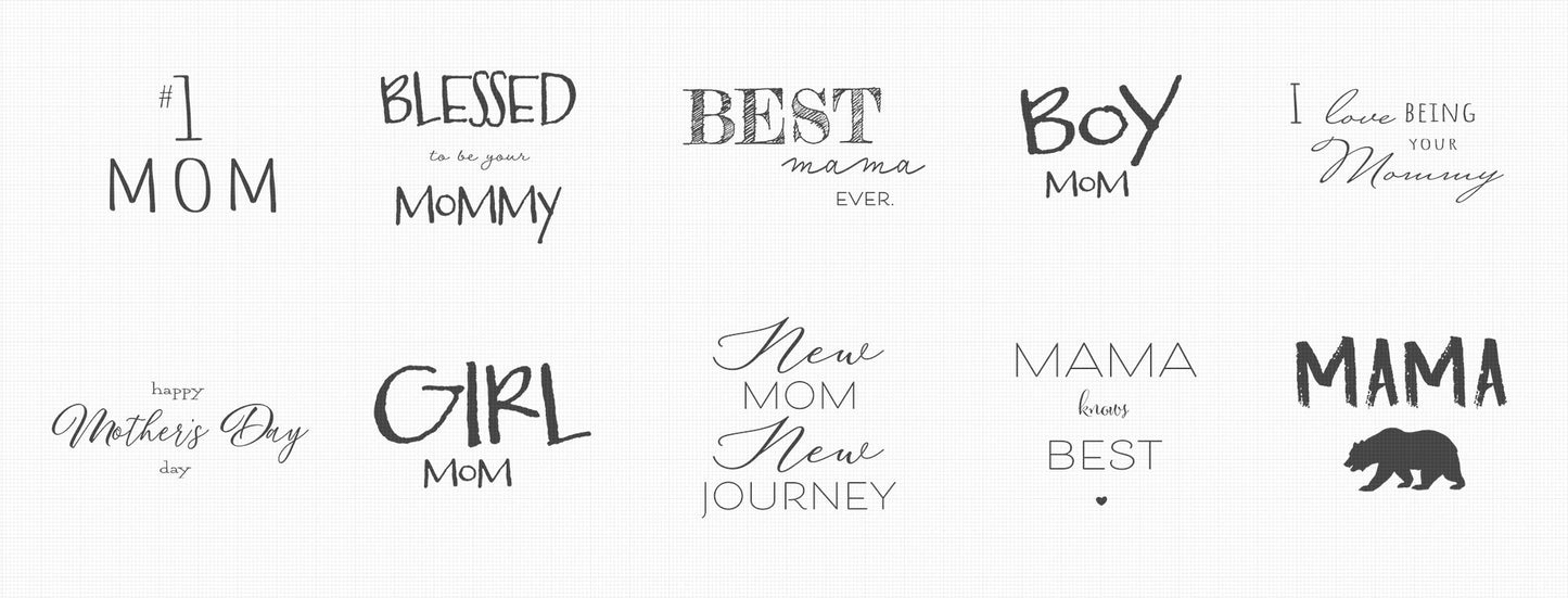 Mom Word Overlays, .PNG Word Overlays, Word Overlays for Mamas, Word Overlays for Mother's Day, Word Overlays for Photoshop