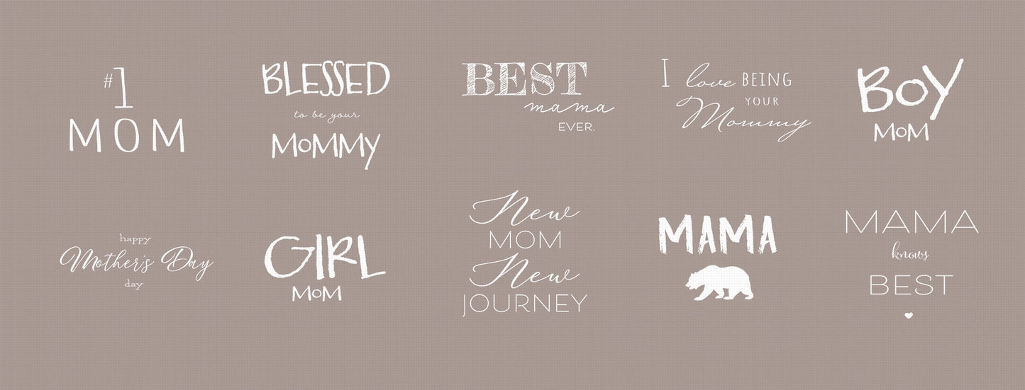 Mom Word Overlays, .PNG Word Overlays, Word Overlays for Mamas, Word Overlays for Mother's Day, Word Overlays for Photoshop