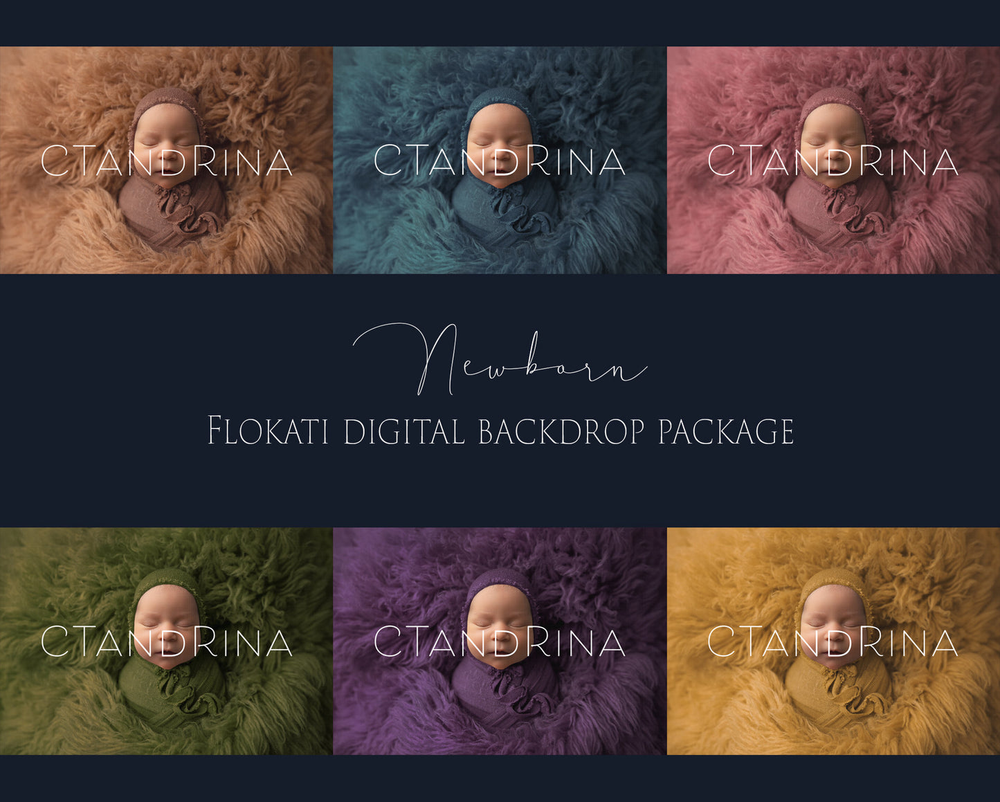 Newborn Digital Backdrop Package, Newborn Flokati Digital Background Package, Baby Digital Backdrop Bundle, Colored Flokati Backdrops