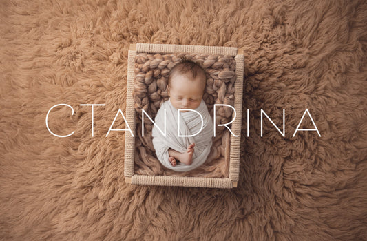 Newborn Digital Backdrop, Neutral Newborn Digital Background, Macrame Basket and Flokati Newborn Baby Backdrop for Photoshop
