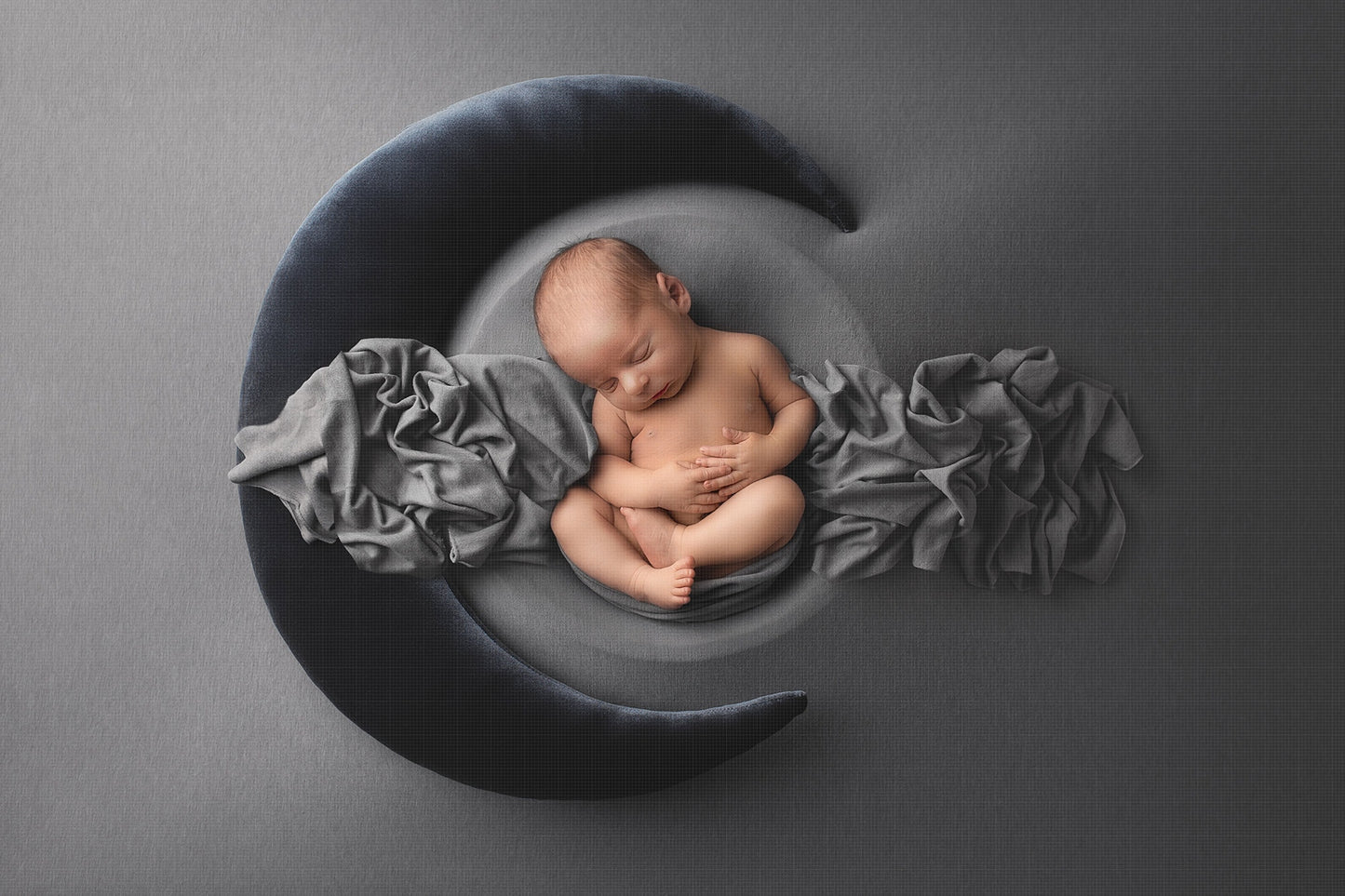 Moon Pillow Newborn Digital Backdrop, Moon and Clouds Baby Background, Blue Moon Newborn Digital Backdrop, Newborn Backdrops for Photoshop