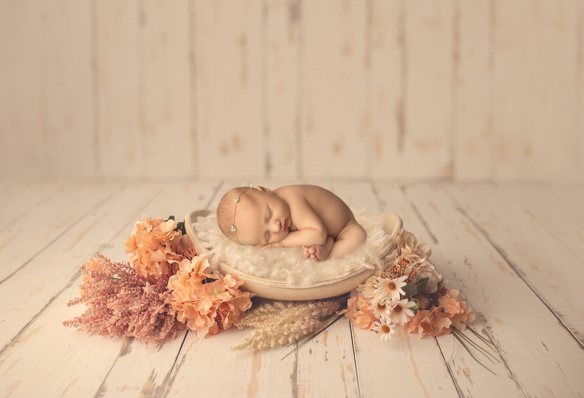 Fall Newborn Digital Backdrop, Autumn Newborn Digital Background, Beautiful Blush and Beige Fall Real Wood Digital Backdrop for Photoshop