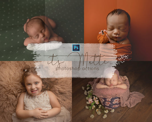 Matte Photoshop Actions, Matte Photo Finish Actions, Newborn Photo Actions, Studio Photo Actions, Matte Actions for Photoshop