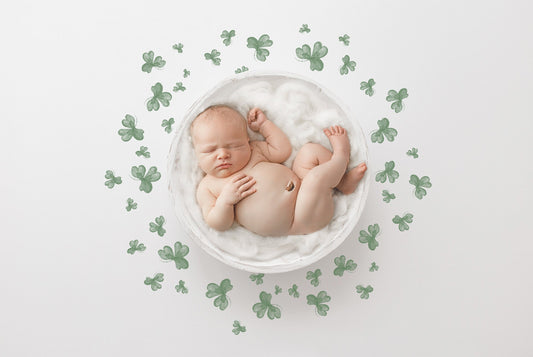 Newborn Digital Backdrop, St. Patrick's Day Newborn Background, Clover Digital Backdrop, Shamrock Digital Background, Baby PS Backdrops