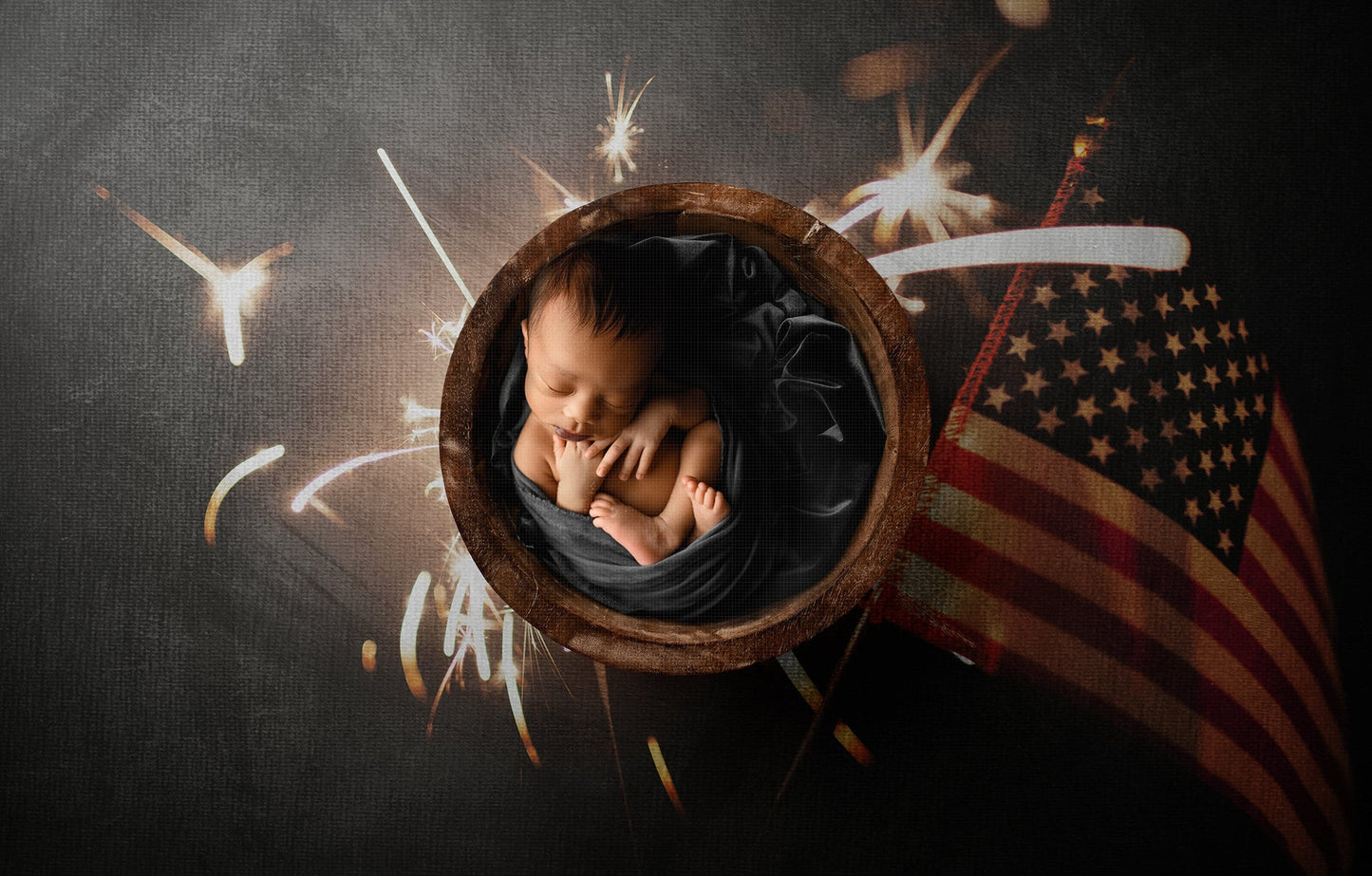 Newborn Digital Backdrop, Fireworks Newborn Digital Background, 4th of July, Independence Day, Holiday Newborn Backdrops for Photoshop