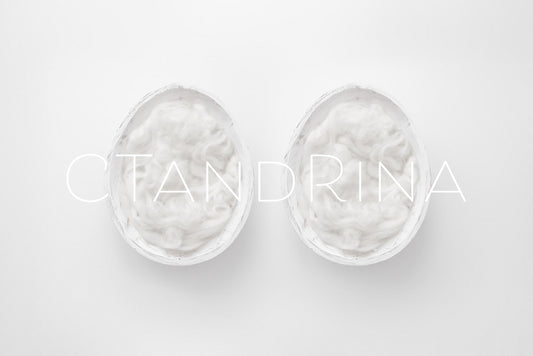 Twin Newborn Digital Backdrop, Twin Egg Backdrop, Wooden Egg Bowl Twin Backdrop, White Newborn Twin Background for Photoshop Composites