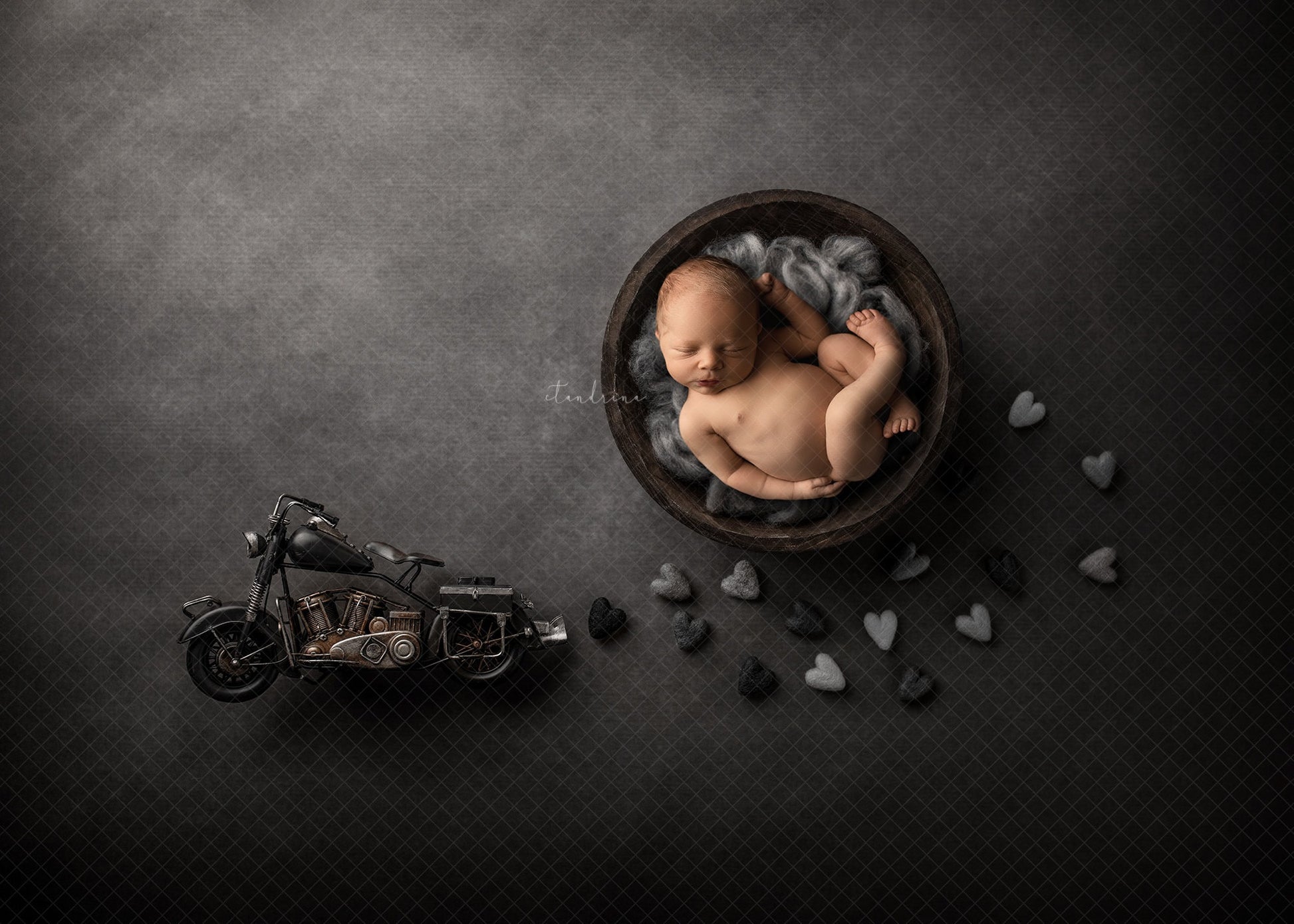 Motorcycle Love Newborn Digital Backdrop, Harley Newborn Digital Backdrop, Baby Motorcycle Digital Backdrop for Photoshop, Baby Biker