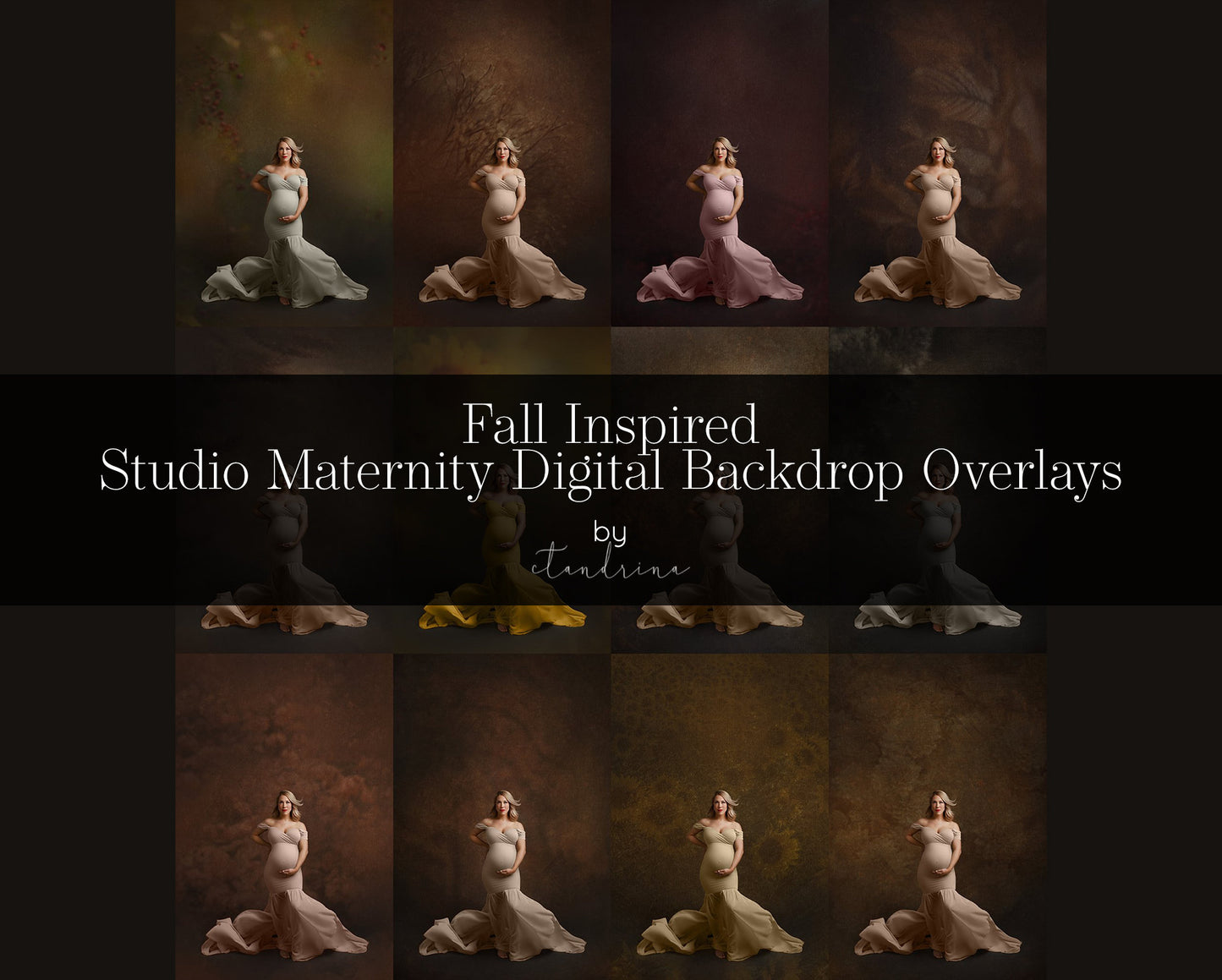 Studio Maternity Digital Backdrops, Digital Backdrop Overlays, Maternity Backdrop Overlays, Fall Maternity Backdrops for Photoshop