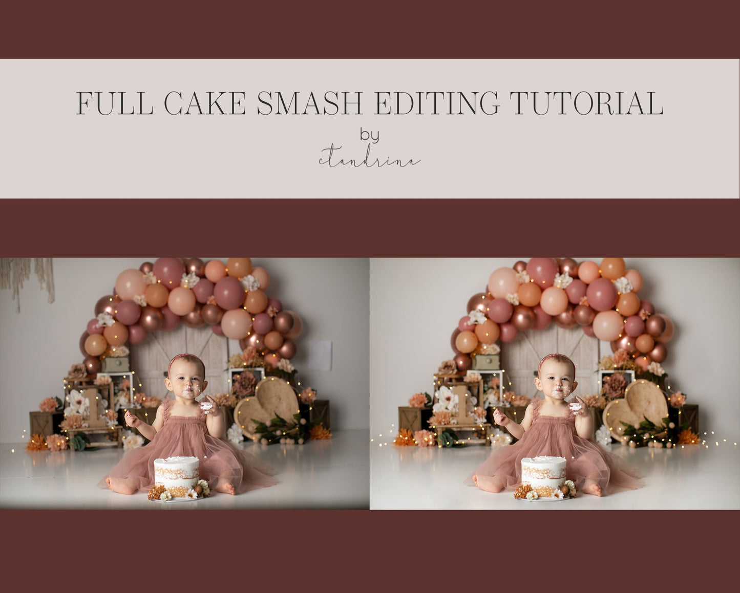 Cake Smash Editing Tutorial, Photoshop Editing Tutorials by CTandRina, Watch Me Edit, Cake Smash Editing Video, Milestone Editing Video