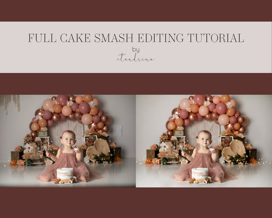 Cake Smash Editing Tutorial, Photoshop Editing Tutorials by CTandRina, Watch Me Edit, Cake Smash Editing Video, Milestone Editing Video