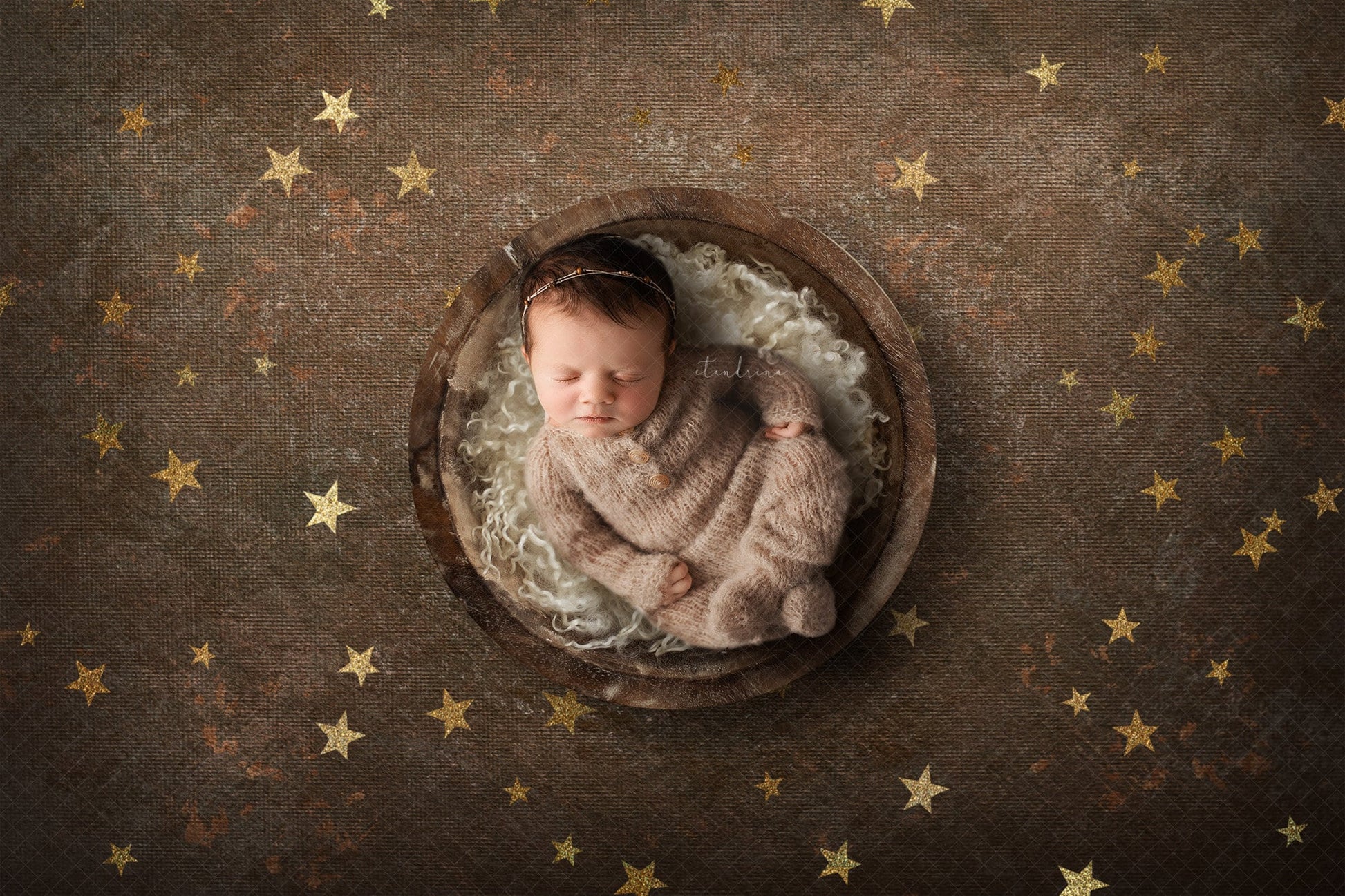 Gold Stars Newborn Digital Backdrop, Star Newborn Digital Background, Pretty Baby Backdrops, Newborn Composite Backdrops for Photoshop