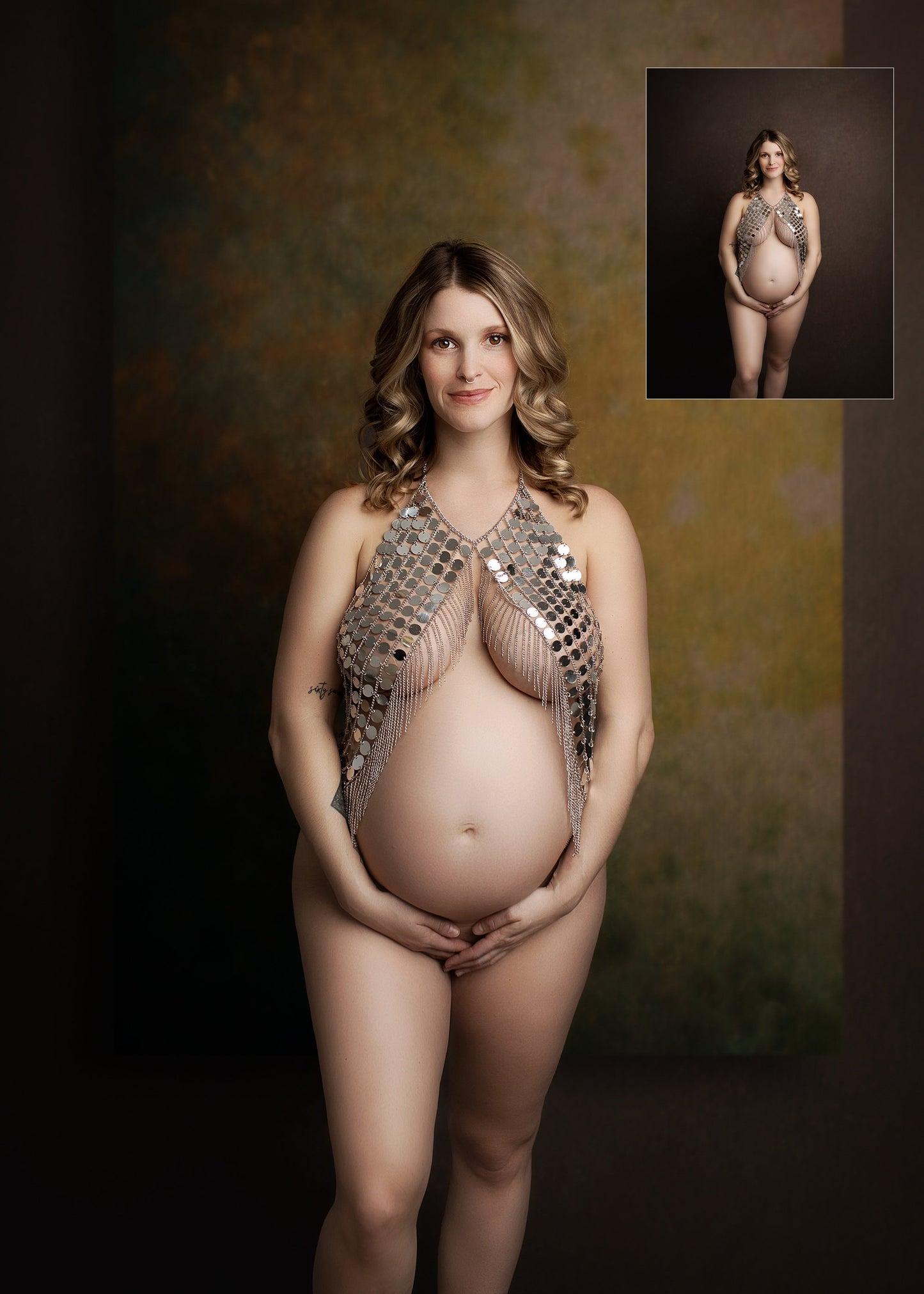 Digital Fine Art Hanging Canvas Paintings for Portrait Photography, Overlays for Maternity Photography, Skinny Backdrop Overlays