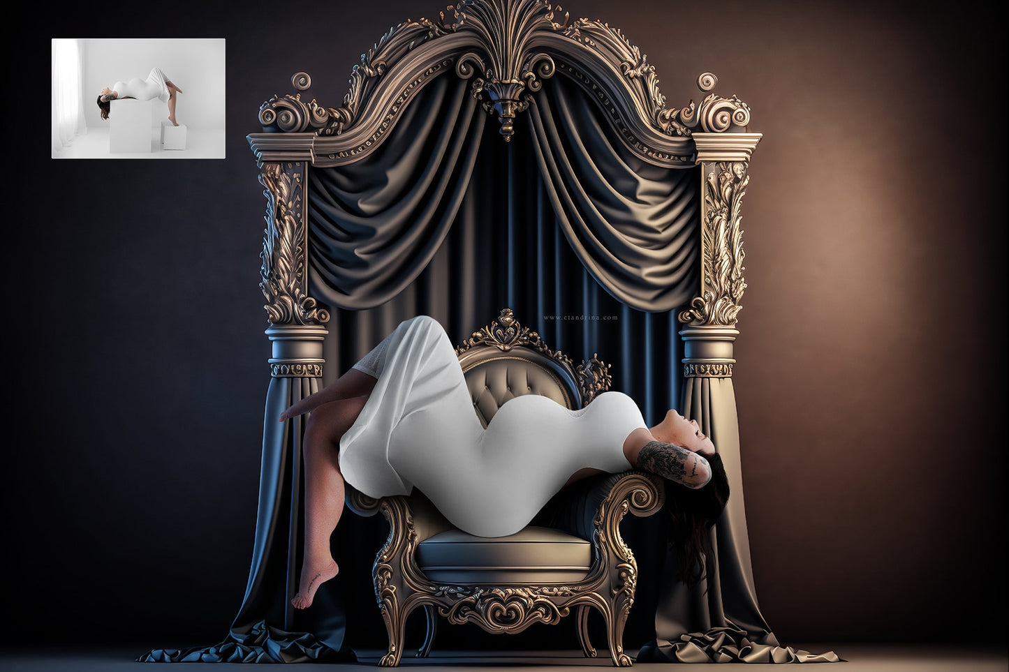 Chairs of Royalty Digital Backdrops, Luxury Maternity Backdrops for Photoshop, Throne Chair Backdrops, Maternity Studio Backdrops