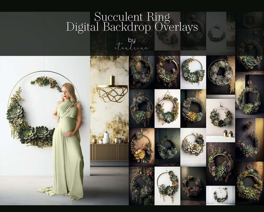 maternity digital backdrops, fine art floral ring backdrops, maternity backdrops best sellers, studio digital backdrops, ctandrina, original floral ring backdrops, spring floral backdrops, succulent hoop backdrops