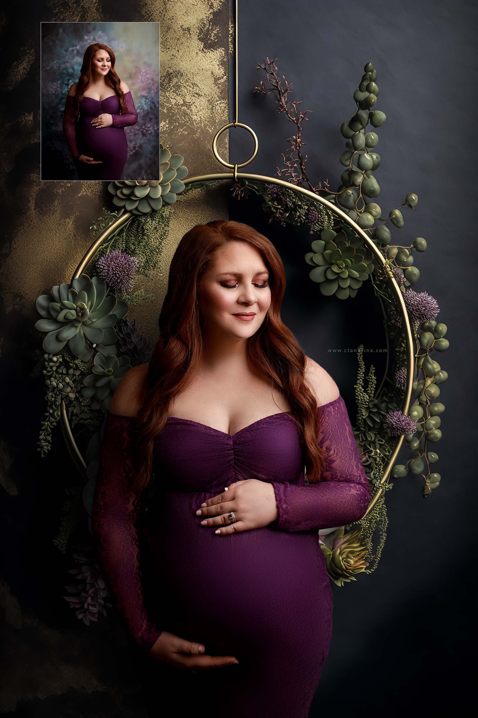 maternity digital backdrops, fine art floral ring backdrops, maternity backdrops best sellers, studio digital backdrops, ctandrina, original floral ring backdrops, spring floral backdrops, succulent hoop backdrops